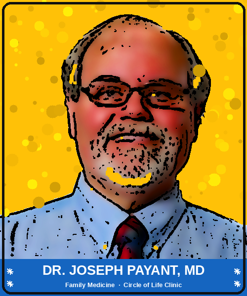 Dr. Joseph Payant — cartoon portrait