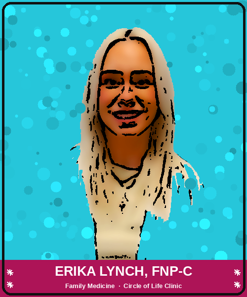 Erika Lynch, FNP-C — cartoon portrait